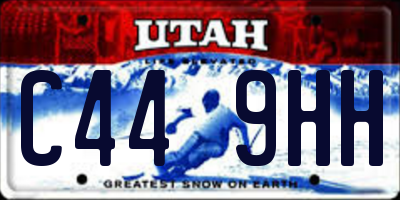 UT license plate C449HH