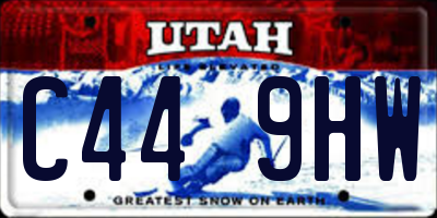 UT license plate C449HW
