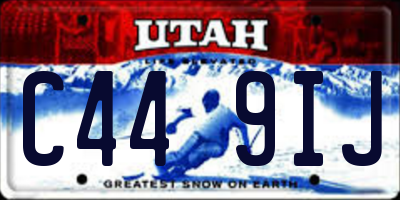 UT license plate C449IJ