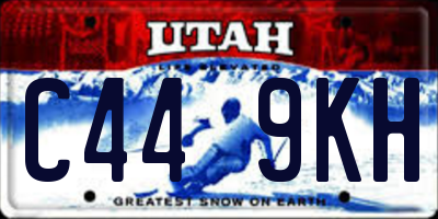 UT license plate C449KH