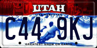 UT license plate C449KJ