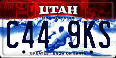 UT license plate C449KS