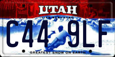 UT license plate C449LF
