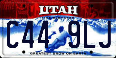 UT license plate C449LJ