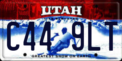 UT license plate C449LT