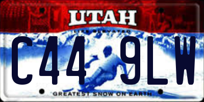 UT license plate C449LW