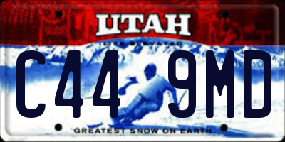 UT license plate C449MD