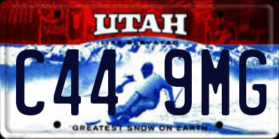 UT license plate C449MG