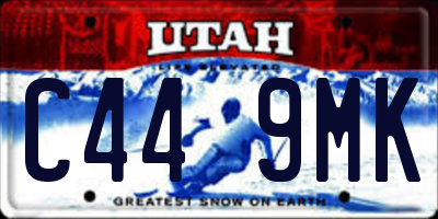 UT license plate C449MK
