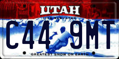 UT license plate C449MT