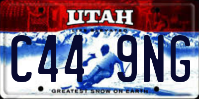 UT license plate C449NG