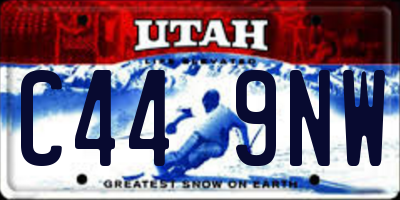 UT license plate C449NW