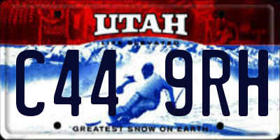 UT license plate C449RH