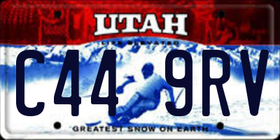 UT license plate C449RV