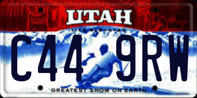 UT license plate C449RW