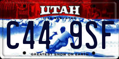UT license plate C449SF