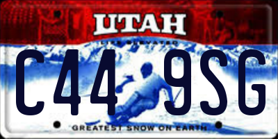 UT license plate C449SG