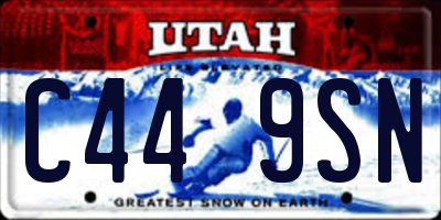 UT license plate C449SN
