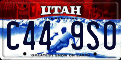 UT license plate C449SO