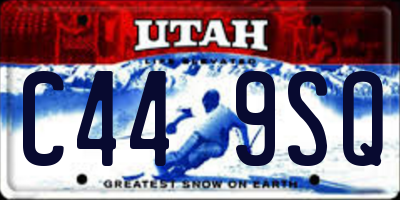 UT license plate C449SQ