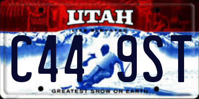 UT license plate C449ST