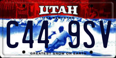 UT license plate C449SV