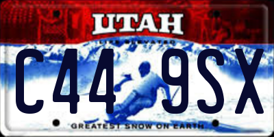 UT license plate C449SX
