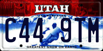 UT license plate C449TM