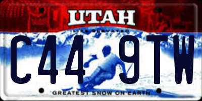 UT license plate C449TW