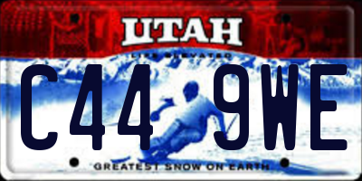 UT license plate C449WE