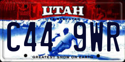 UT license plate C449WR