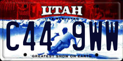 UT license plate C449WW