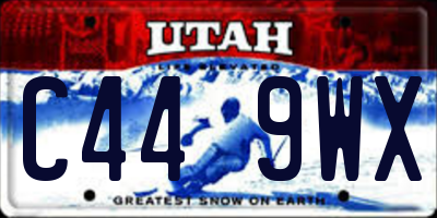 UT license plate C449WX