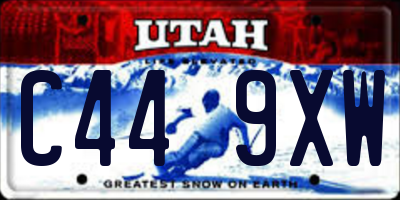 UT license plate C449XW
