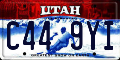UT license plate C449YI