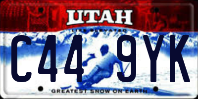 UT license plate C449YK