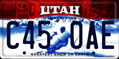 UT license plate C450AE