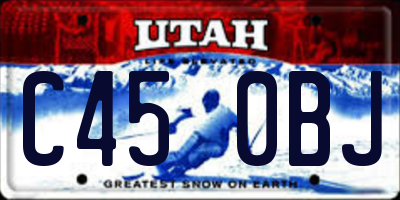 UT license plate C450BJ