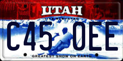 UT license plate C450EE