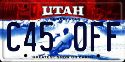 UT license plate C450FF