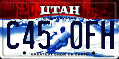 UT license plate C450FH