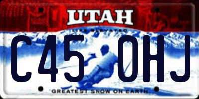 UT license plate C450HJ