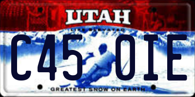 UT license plate C450IE