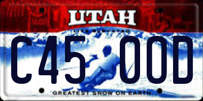 UT license plate C450OD