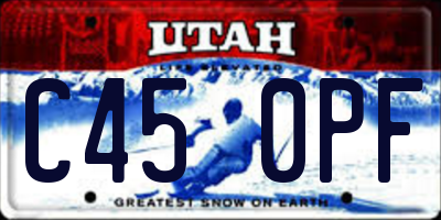 UT license plate C450PF
