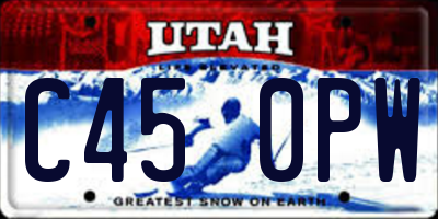 UT license plate C450PW