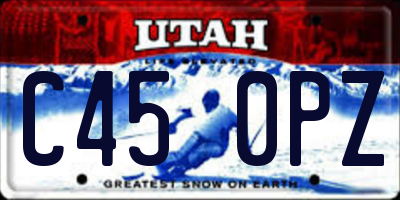 UT license plate C450PZ
