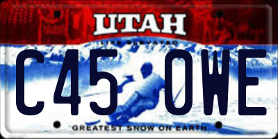 UT license plate C450WE