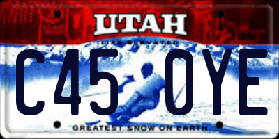 UT license plate C450YE