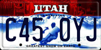 UT license plate C450YJ